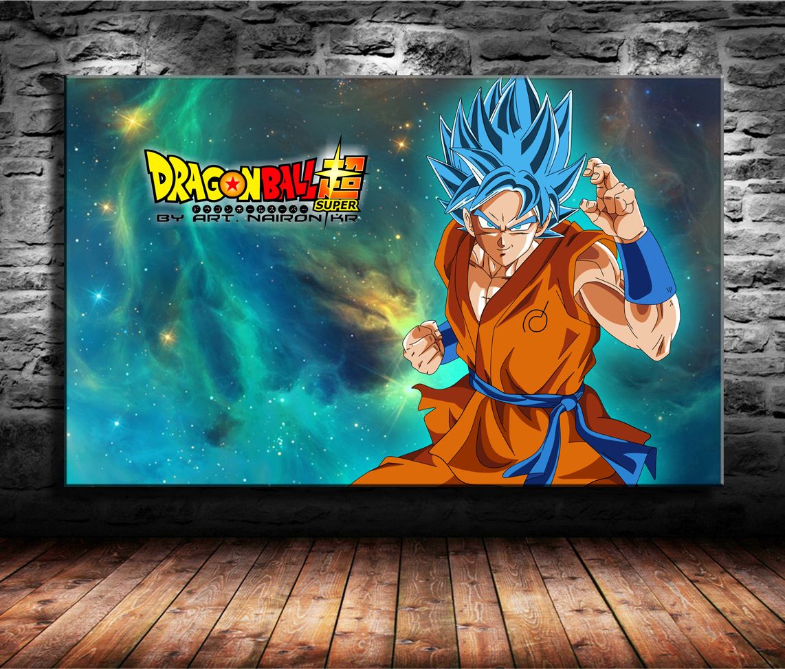 Dragon Ball Super Goku, decoración para el hogar, pintura de arte moderno impresa en lienzo (sin Dragon Ball Super Goku, decoración para el hogar, pintura de arte moderno impresa en lienzo (sin