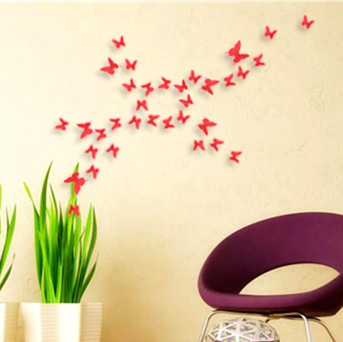 2017 3d Butterfly Wall Stickers Butterflies Docors Art Diy Decorations Paper Mixed Colors Hot Sale A146 Contemporary Wall Stickers Cool Wall Decal From Fyfavon123 1 02 Dhgate Com