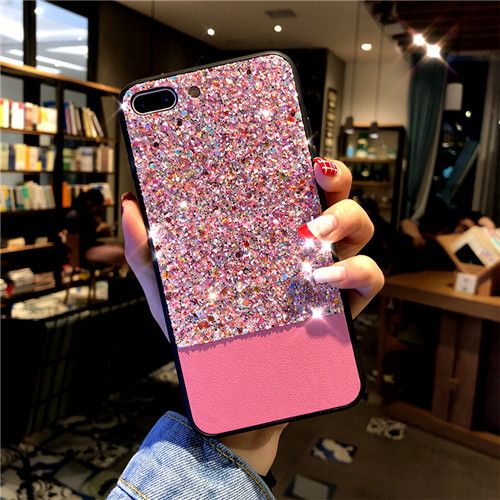 Creative Flicker Powder Leather Phone Case Protection Cover