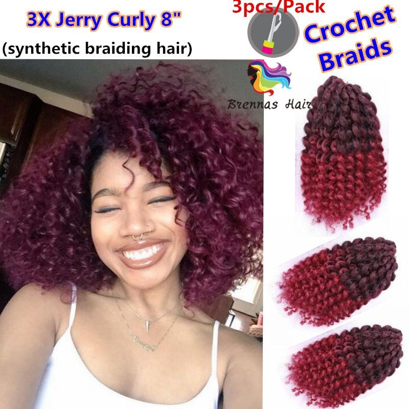 2020 Mali Bob Pack Short 8inch Synthetic Braiding Hair Curly Afro