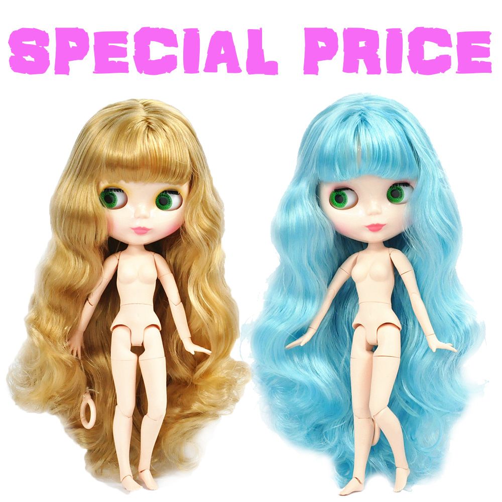 19 Joint Female Nude Body Doll Custom for Blythe Dolls DIY Supply Black Skin