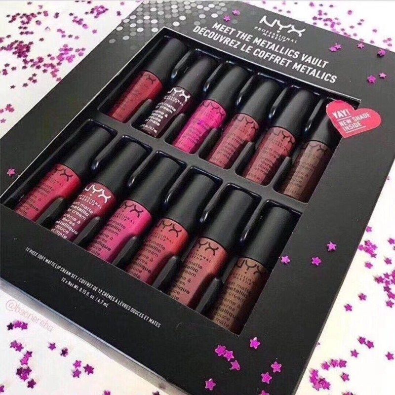 Acheter 2018 Nyx Meet The Metallics Vault Rouge à Lèvres Ensemble Mat Mat Mat Nouvelle Ombre à Lèvres Lèvres Lèvres à Lèvres à Découvrir Découvrir Le