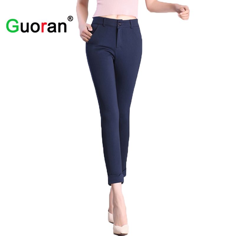 Compre Guoran Pantalones De Trabajo De Oficina Formales Para