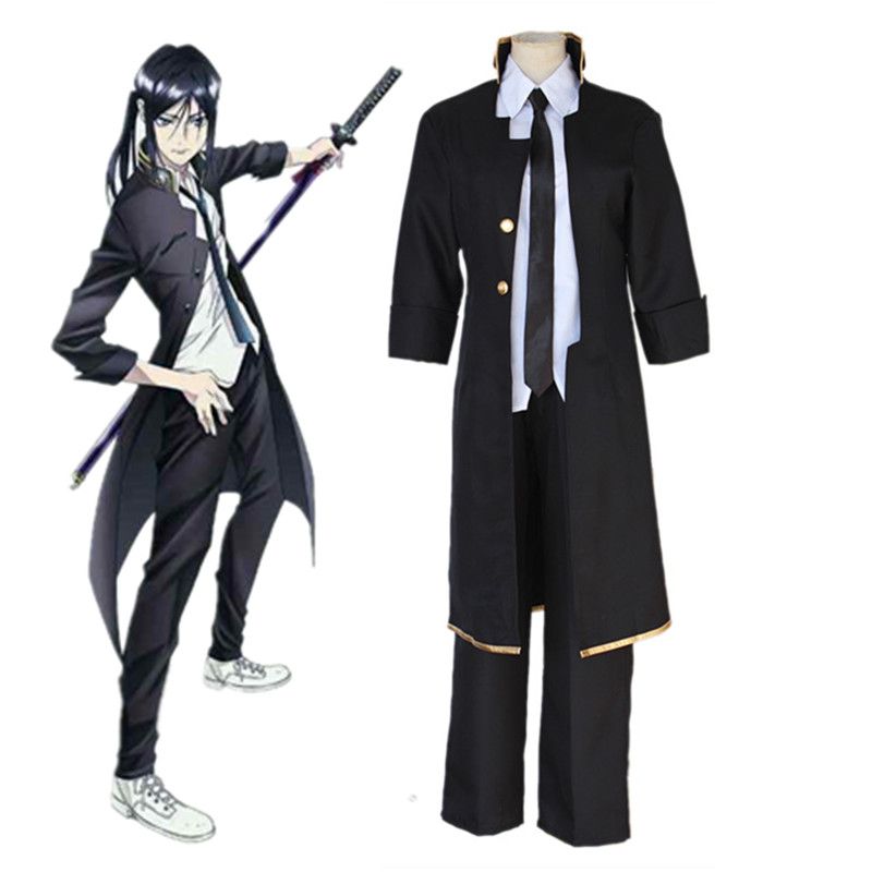 Anime K Project K RETURN OF KINGS Yatogami Kuroh Cosplay Costume Full Set Black Uniform ( Trench + Pants + Tie ) Anime K Project K RETURN OF KINGS Yatogami Kuroh Cosplay Costume Full Set Black Uniform ( Trench + Pants + Tie )