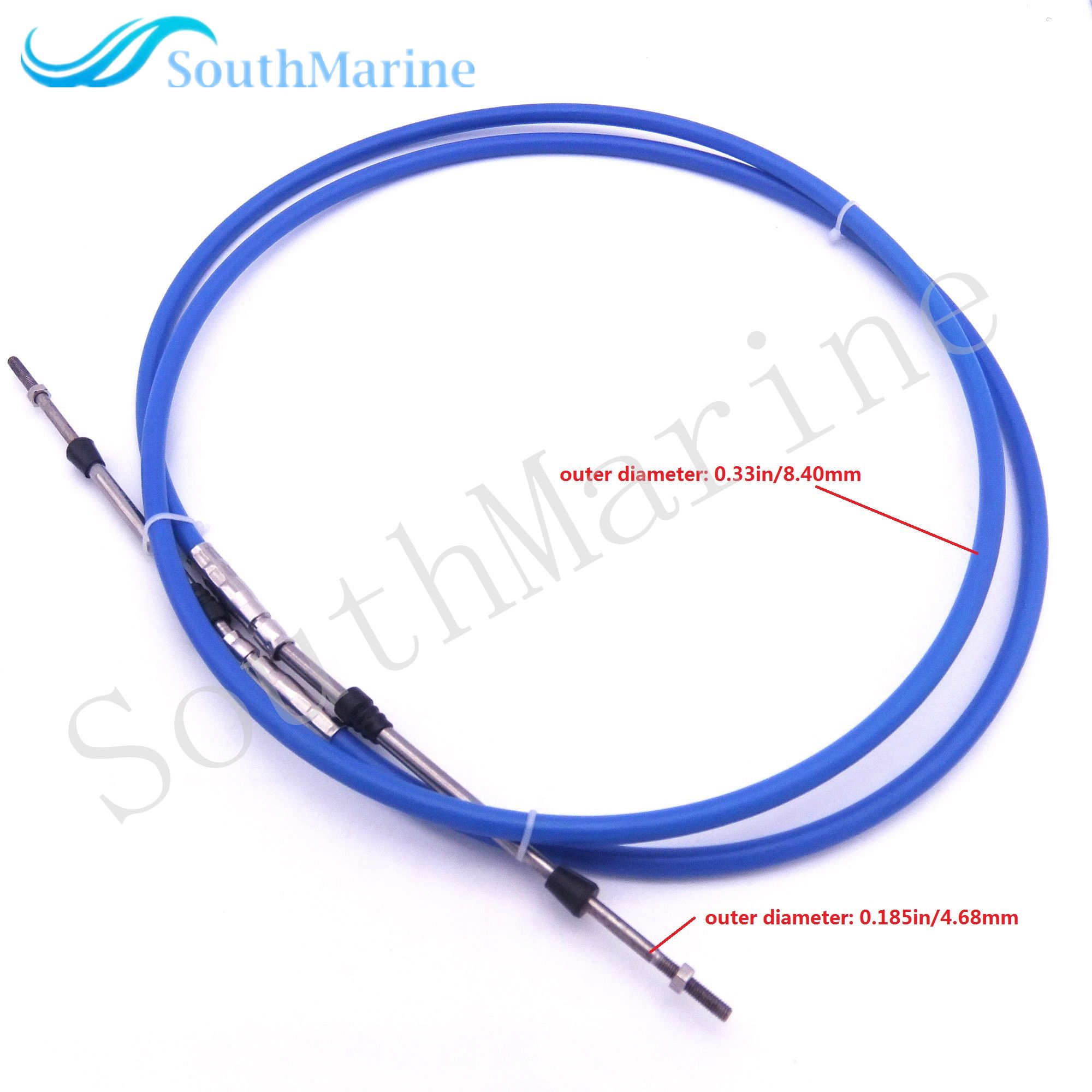 2 PCS 10/' Marine Boat Throttle Shift Control Cable for Yamaha Motor Outboard