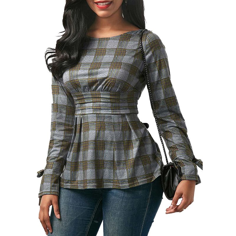 blusas a cuadros elegantes