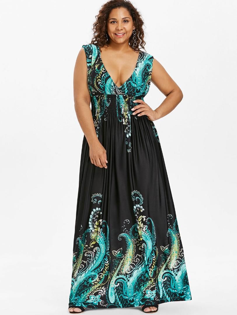 Wipalo Summer Paisley Plunge V Neck 