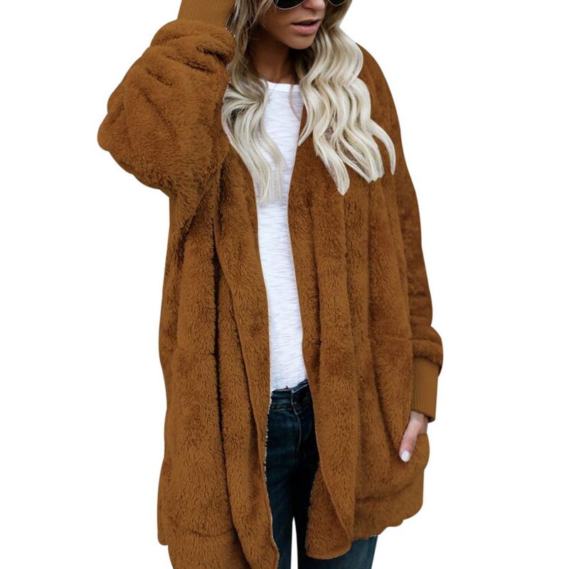 plus size teddy faux fur coat