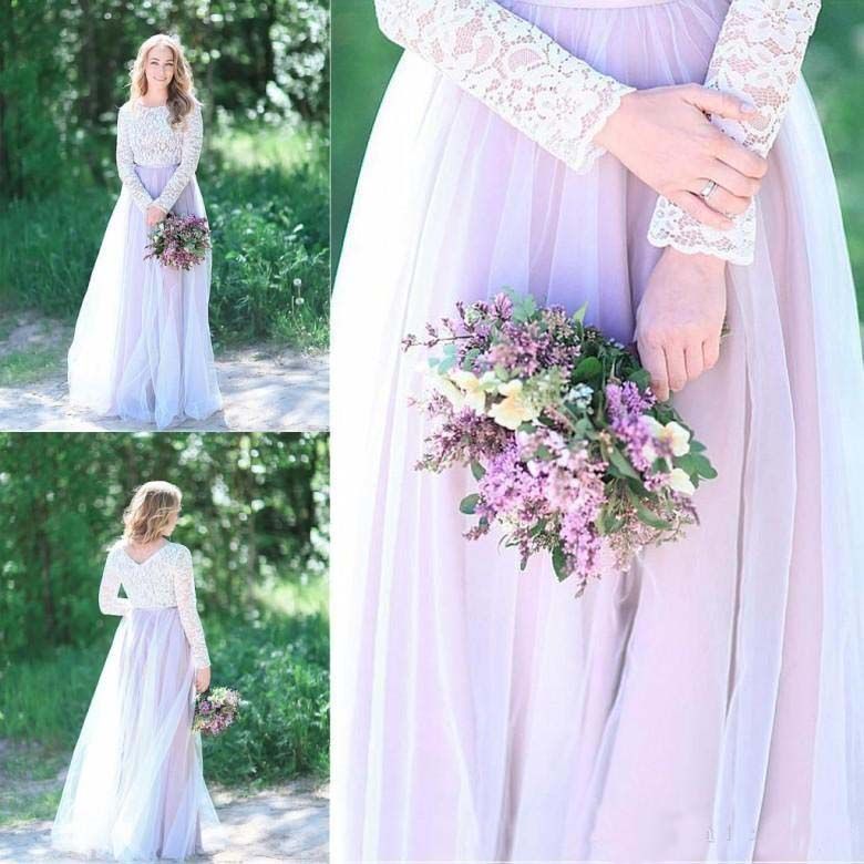 lilac lace bridesmaid dress