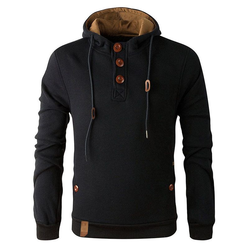 Compra Moda Juvenil Tendencia Sudaderas Con Capucha Para Hombre Otoño E  Invierno Nueva Capucha Casual Sudadera Con Capucha Hombre Botones  Decoración Barato | Entrega Rápida Y Calidad | Es.Dhgate