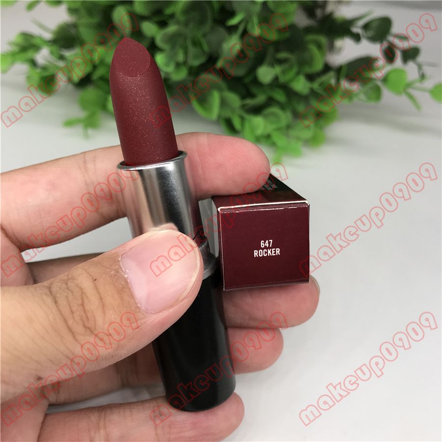 2019 New Color Ac7 647 Rocker Matte Lipstick Rouge à Lèvres M Makeup Rocker Matte Lipstick Waterproof Long Lasting With Sweet Smell Foundation Makeup