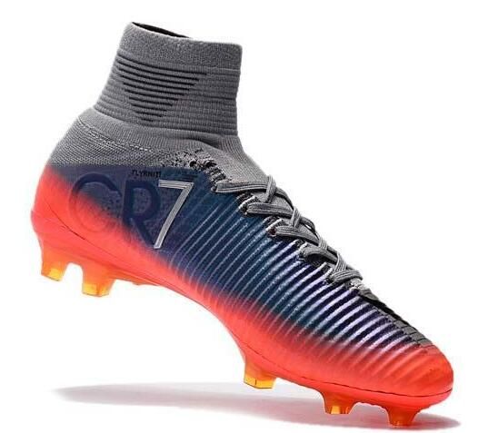 Botas de fútbol caliente CR7 2018 talla 39-45 Botas de Mercurial Superfly V AG /