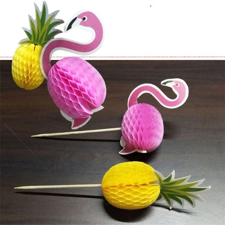 Party Decor Stereo Pineapple Flamingo Fruit Toothpick Party Decoration