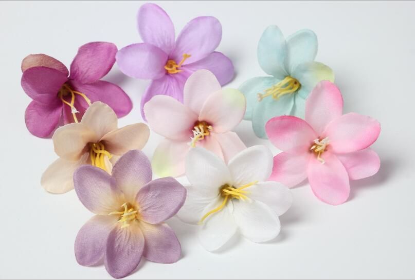 Simulação manual DIY de jasmim, lírio, orquídea, flor, cocar, vestido,  chapéu, decoração, flor e praia, flores, L054.