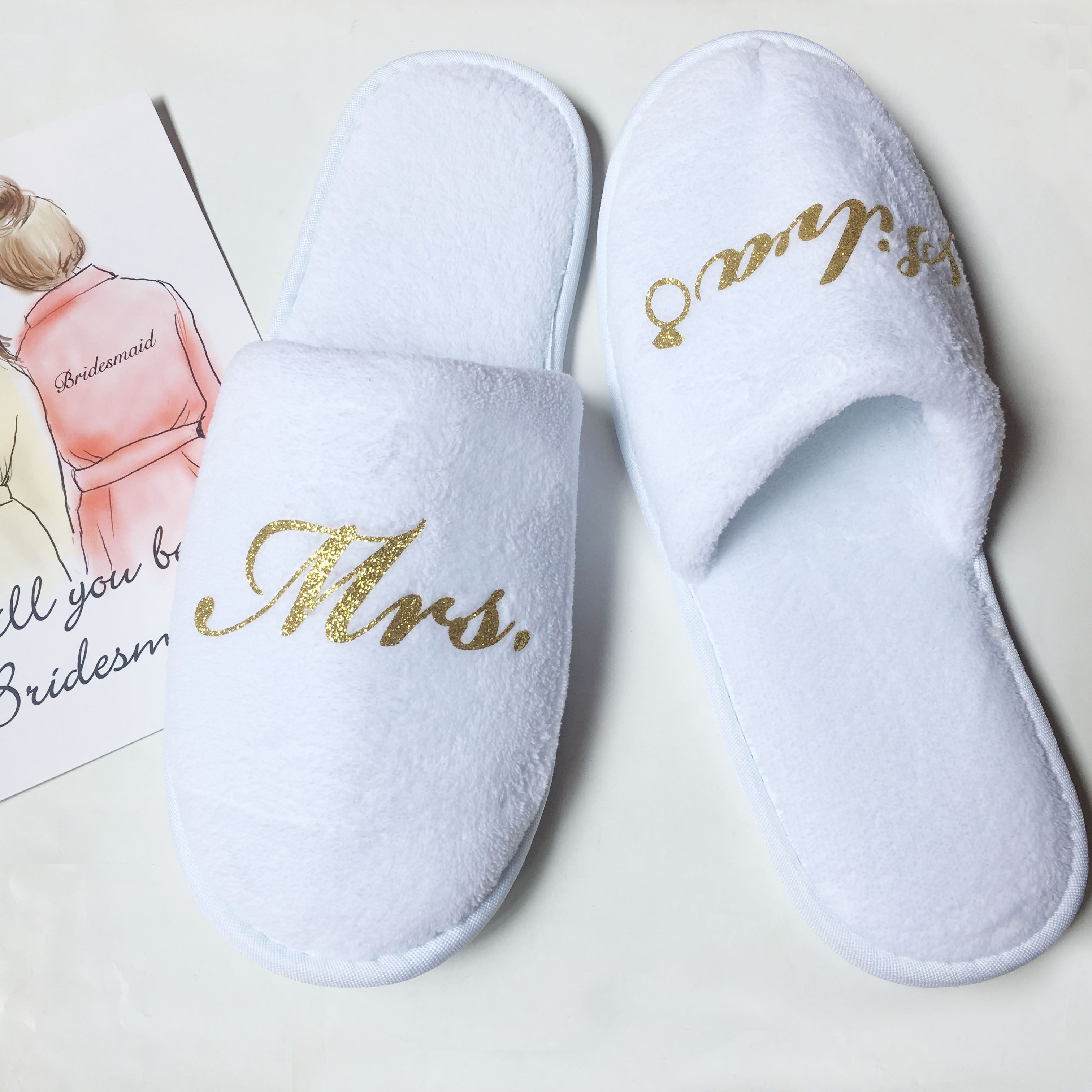 bridal party slippers