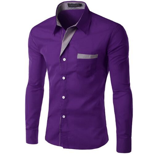 violet formal shirt