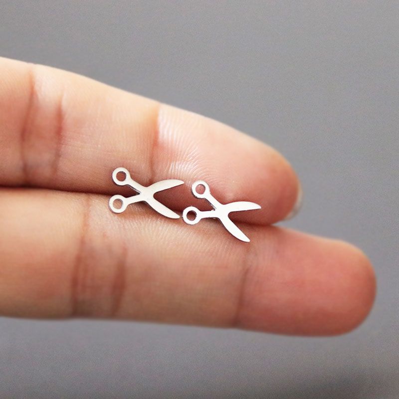 Creative Funny Personalized Square Drop Earrings Scissors Earrings Girl Jewelry