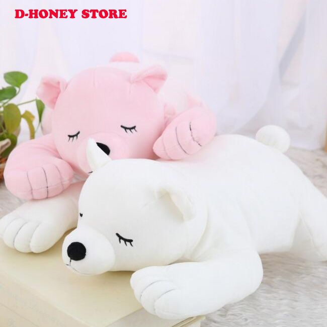 sleeping polar bear plush