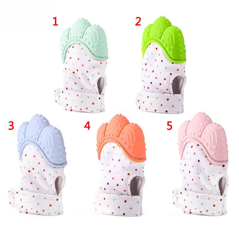 silicone teething mitten
