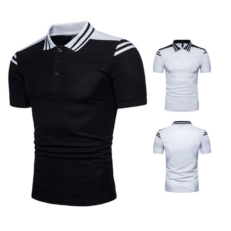 black and white polo shirt mens