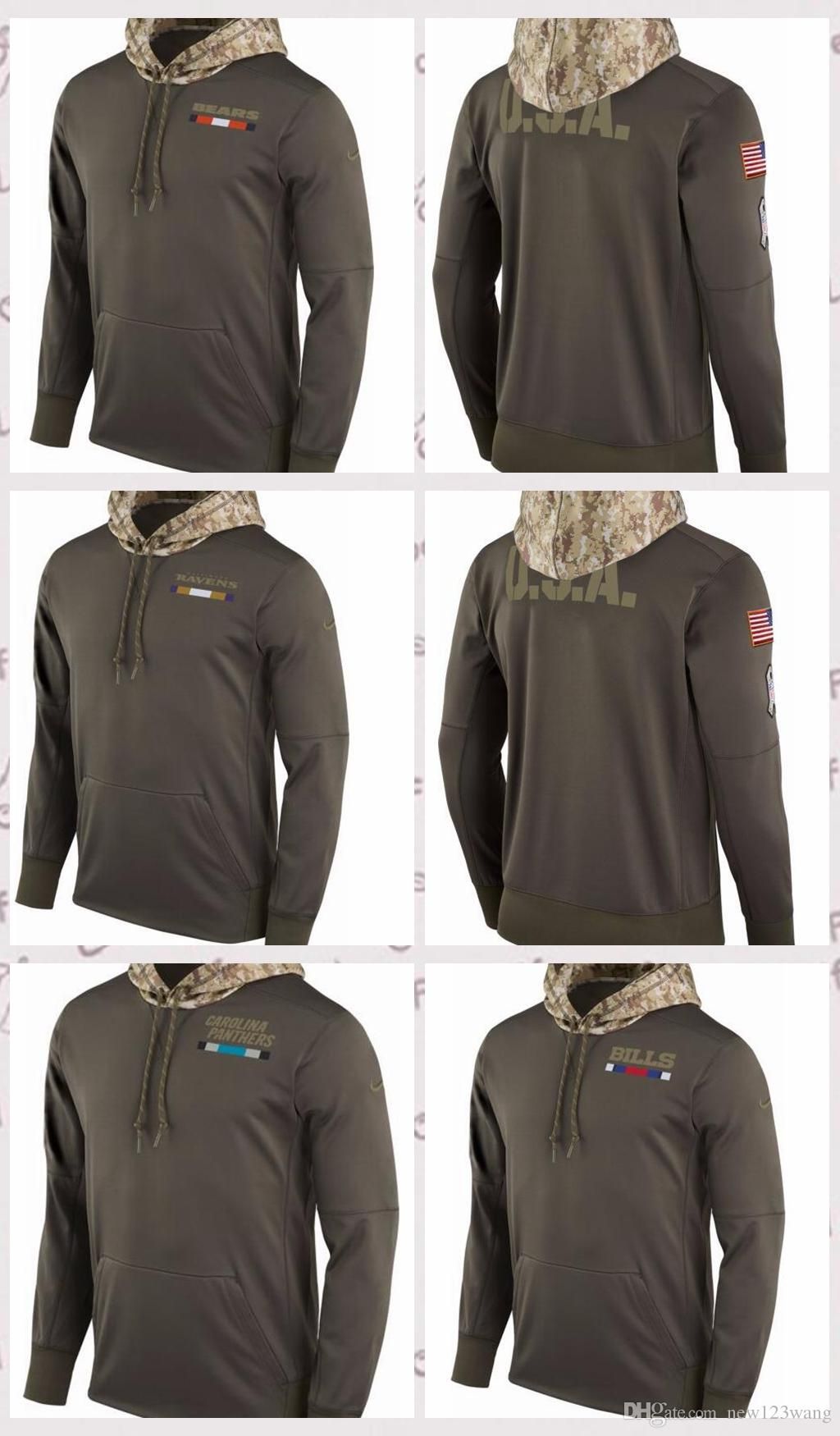 men's carolina panthers salute to service hoodie