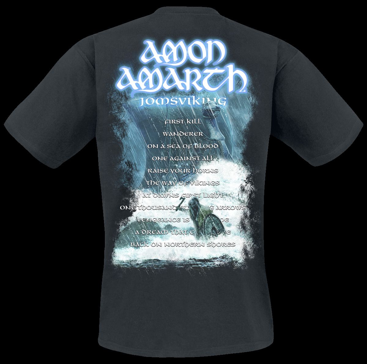 Bolsa Guarda la ropa Mala suerte Amon Amarth Jomsviking Camiseta negra Classic Quality High camiseta Style  Round Style camiseta Tees Custom Jersey