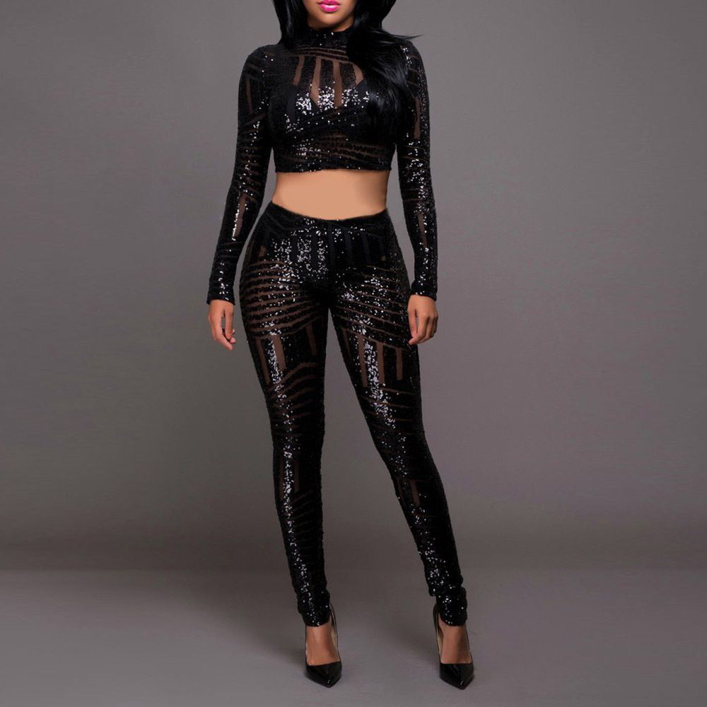 black glitter jumpsuit long sleeve