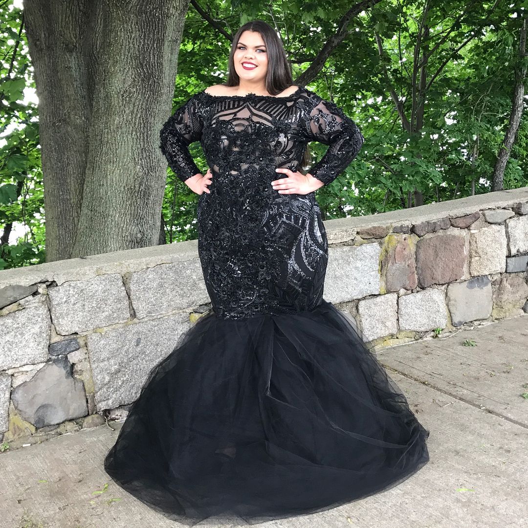 mermaid prom dresses for plus size