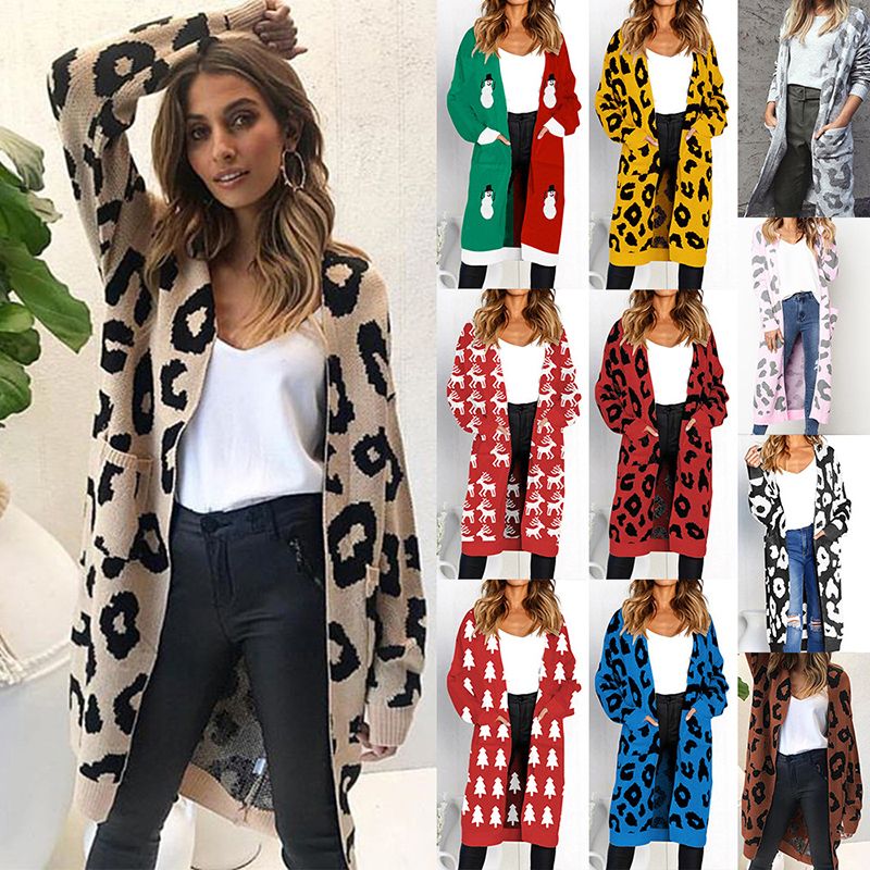 leopard print cardigan sweater