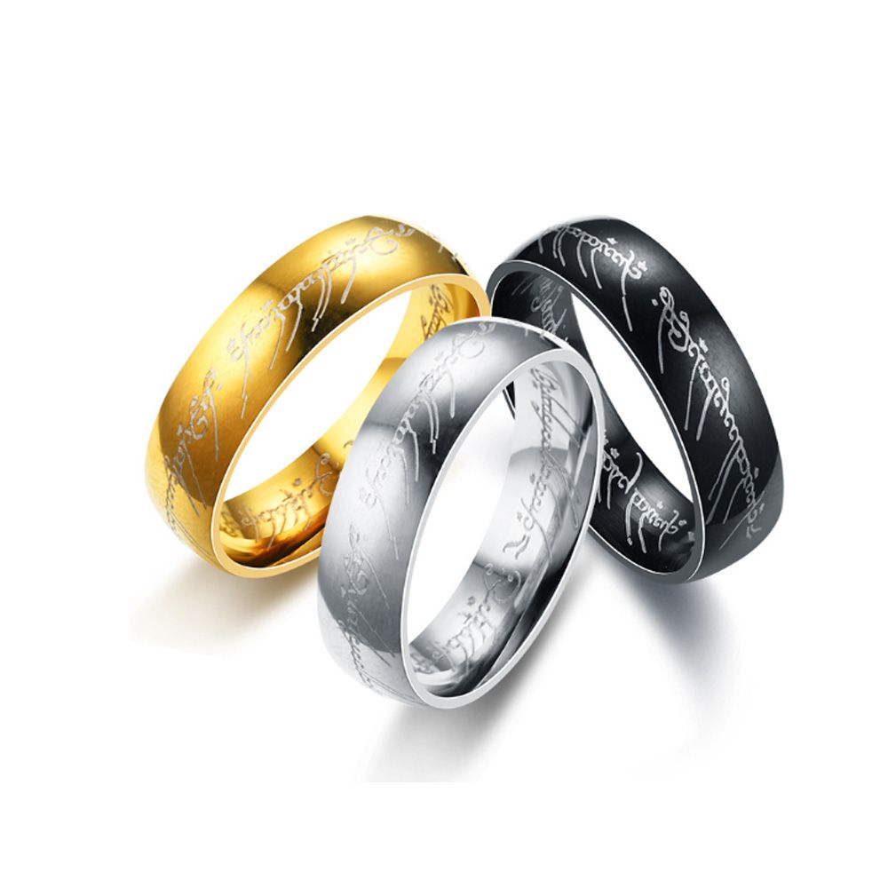 Randolly Rings Fashion Simple Unisex Lovers Stainless Steel Mirror Finger Rings Jewelry Gifts