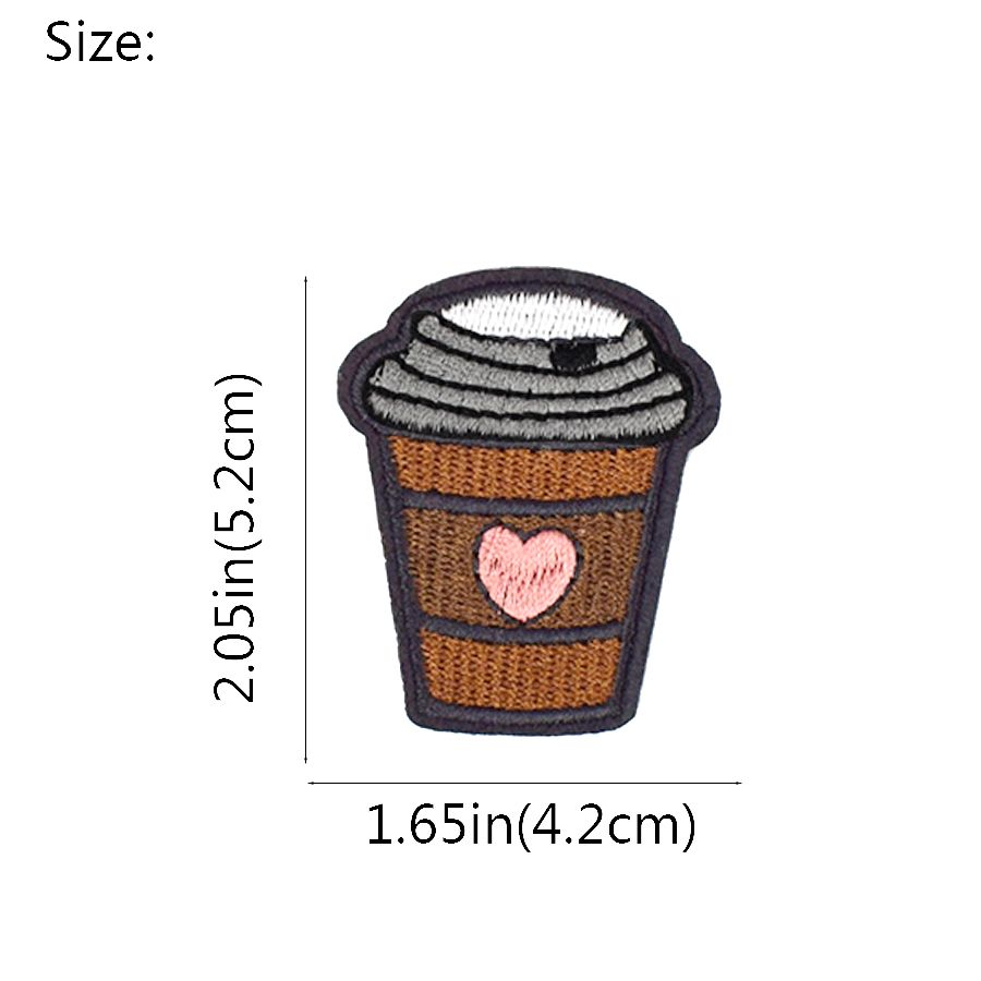 Iron On Fabric Appliques // Coffee Patches