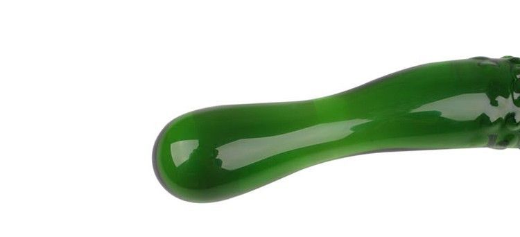 Double Ended Glass DildoGreen Crystal Butt Plugs With NubsWarm Or