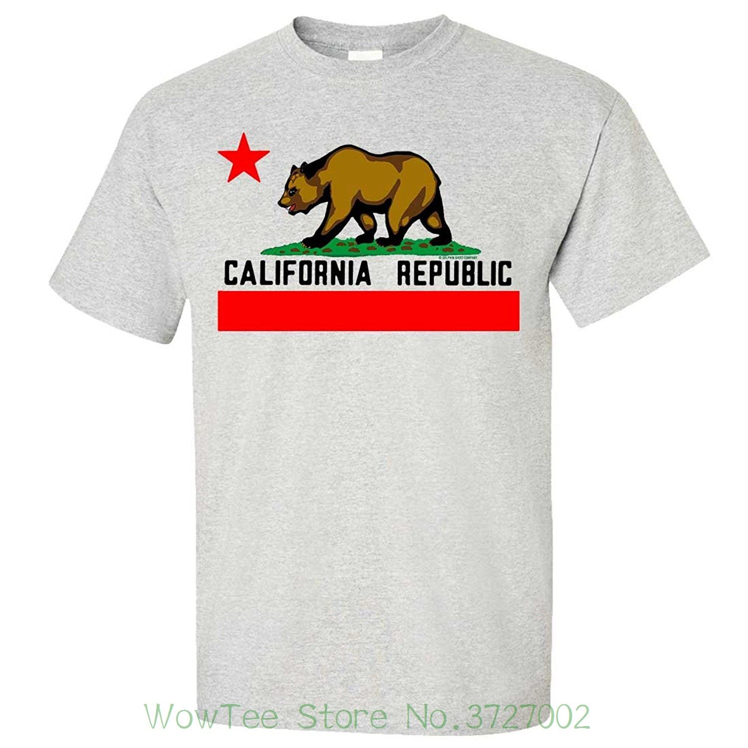 Bandera Del De Borderless De La República De California Camisetas De Asst Del Texto Del Negro La Bandera Camiseta / Tees Clásicos De La Camiseta De 22,56 € |