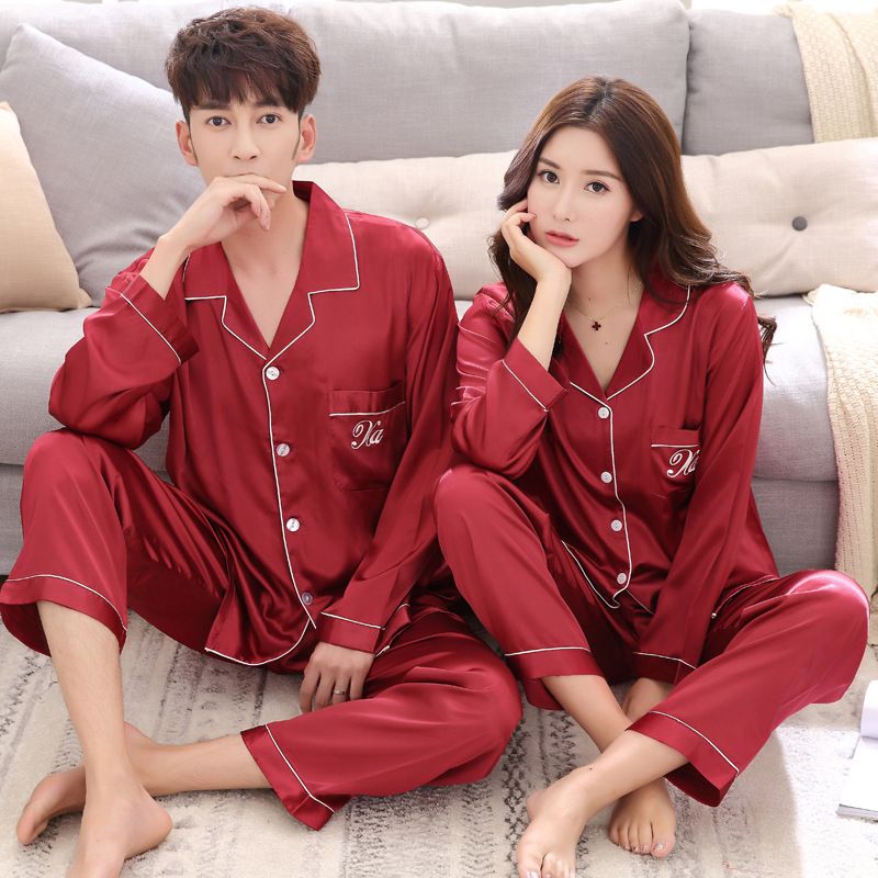 Compre Unisex Conjuntos De Pijama Mulheres Homens Sleepwear Feminino  Masculino Nightwear Seda Manga Longa Homewear Estilo Moderno Primavera  Roupas Dormir Barato | Entrega Rápida E Qualidade | Pt.Dhgate