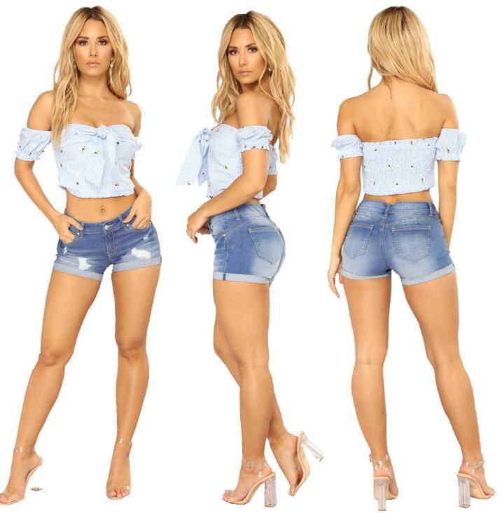 plus size denim short shorts
