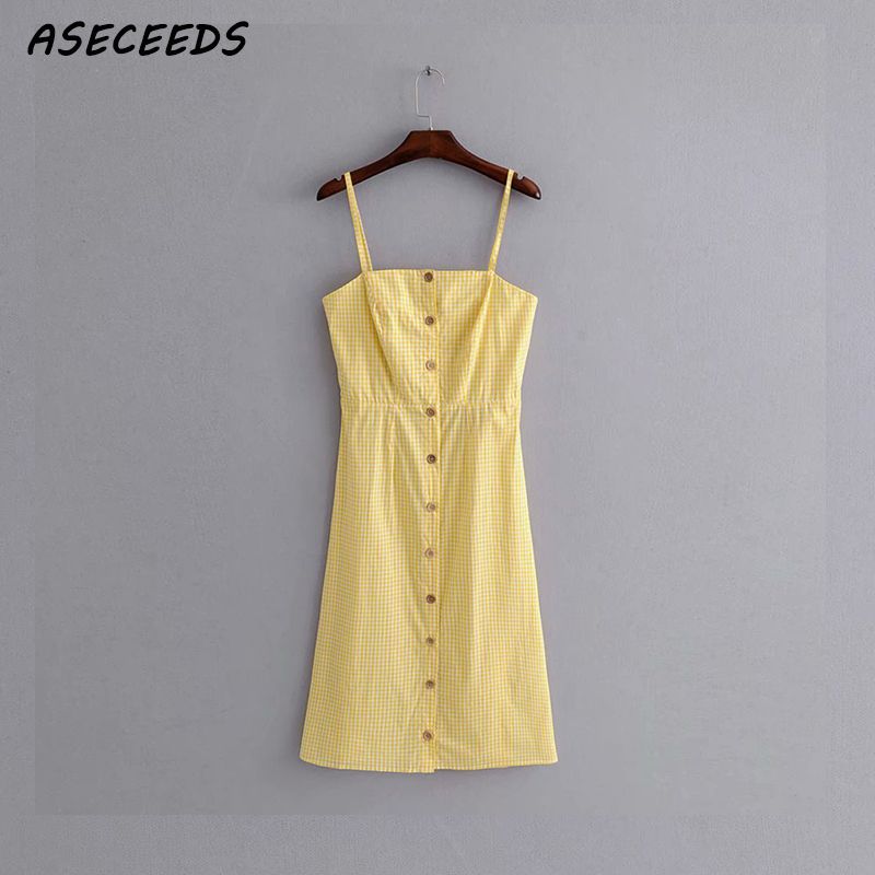 yellow dress buttons