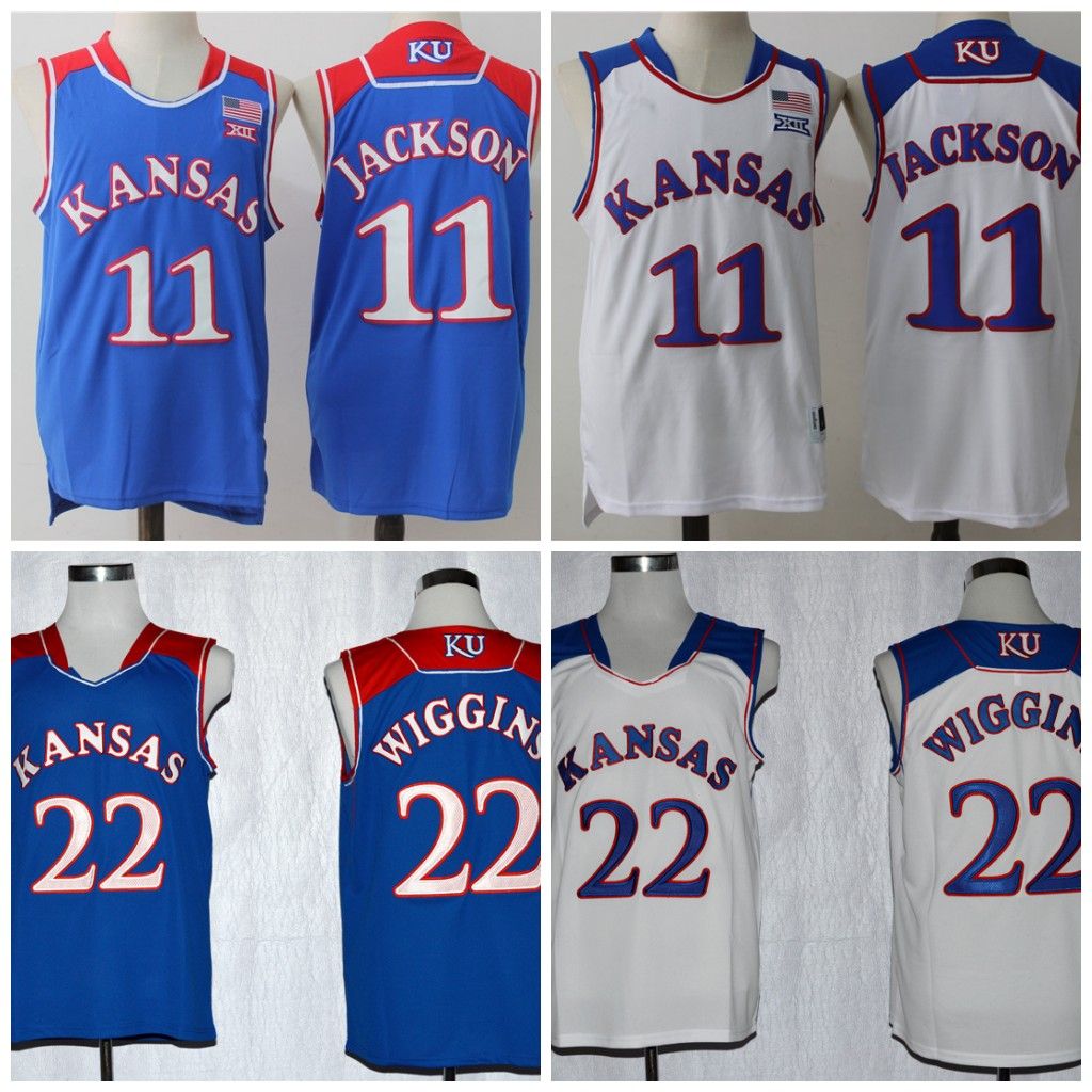 Josh Jackson Jersey 11 Kansas Jayhawks Sewn Basketball Jersey 