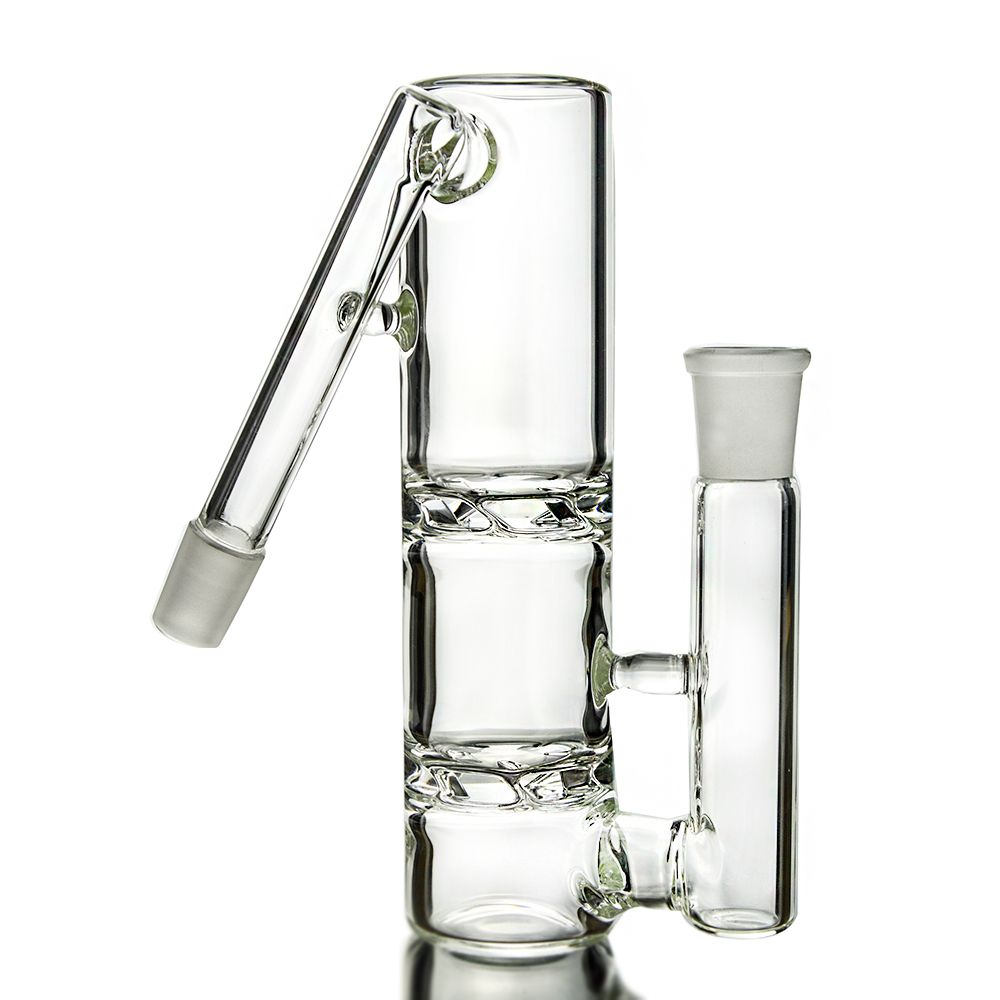 2021 Double Cyclone Glass Ash Catcher Turbine Dis Perc Smoking Bong