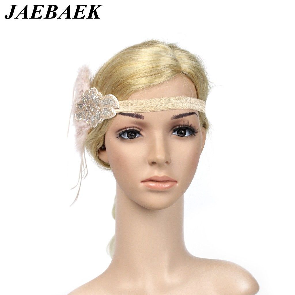 Brautpfau Feder Fascinator Stirnband Kristall Rhinestone Headwear