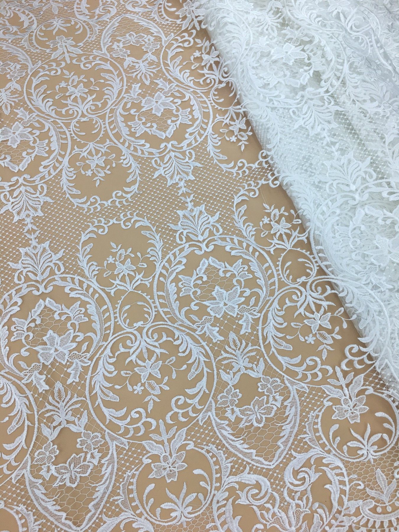 white lace fabric