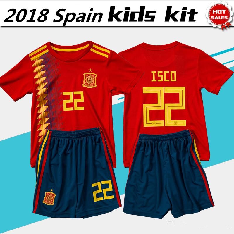 yo mismo Astrolabio pistola Copa Mundial De Fútbol De España 2018 Kits De Niños Camiseta De Fútbol Roja  De Niño De España España Inicio 7 MORATA ISCO KOKE 21 SILVA Jersey De Niño  Uniforme + Shorts Por Jersey442, 8,69 € | DHgate