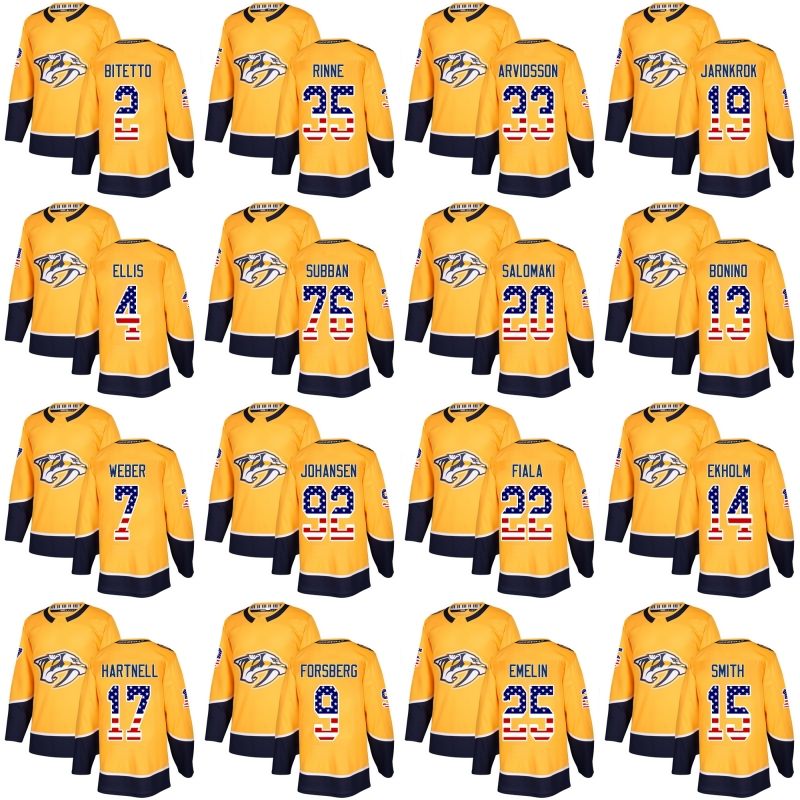 nashville predators jersey numbers