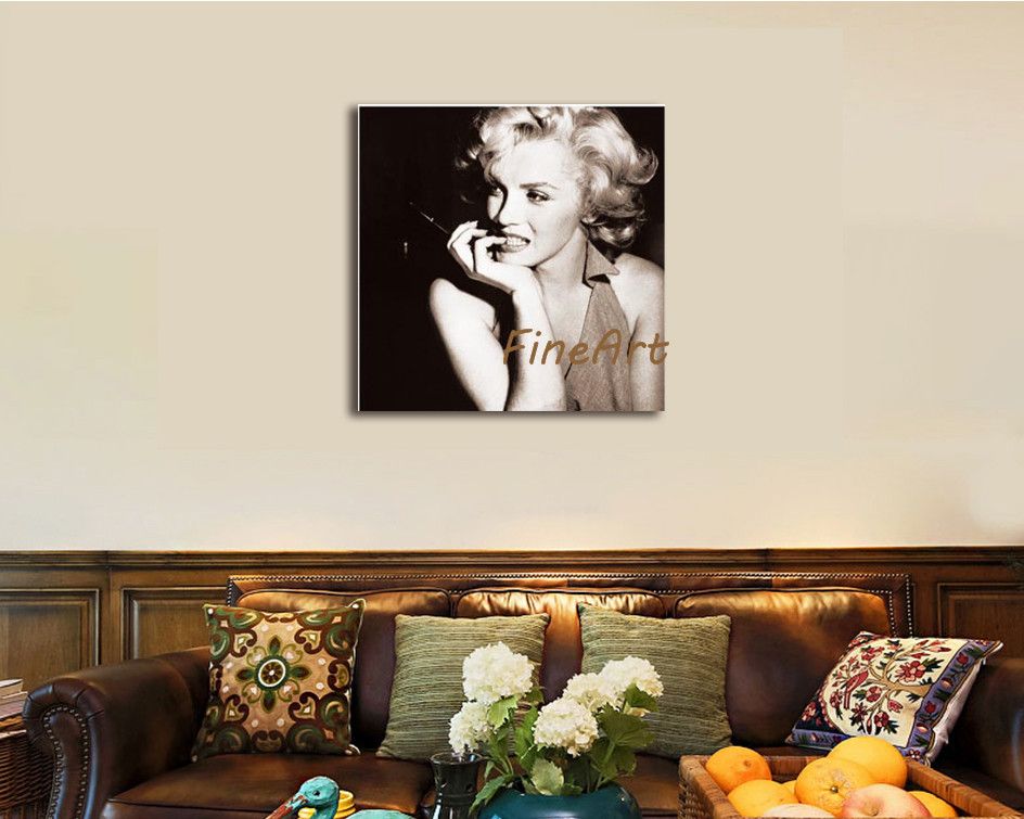 2019 Good Quality Handpainted Wall Decor Canvas Marilyn Monroe