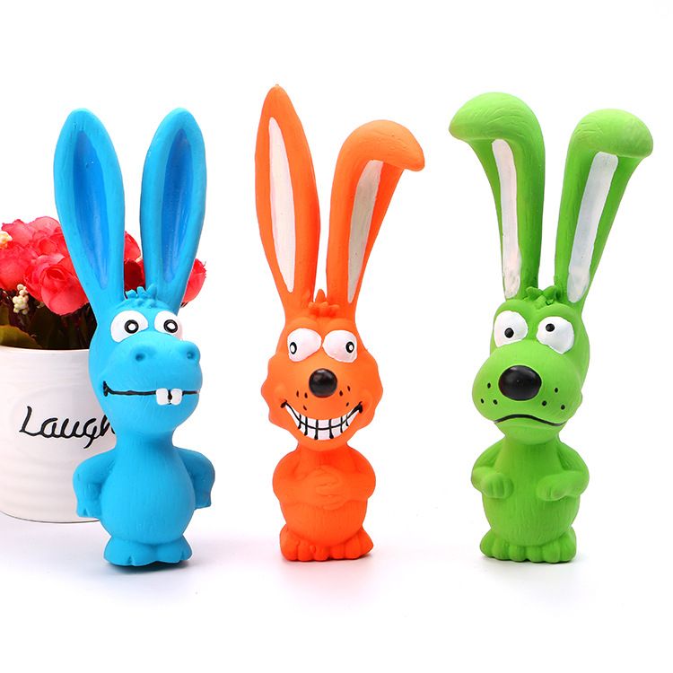 2020 New Arrival Squeak Toys Dog Rabbit Latex Chew Dog Toy Animal Pet