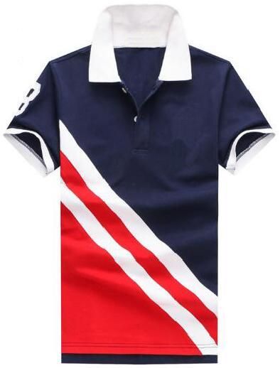 red polo shirt with blue horse