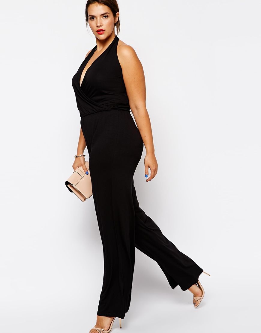 plus size halter jumpsuit