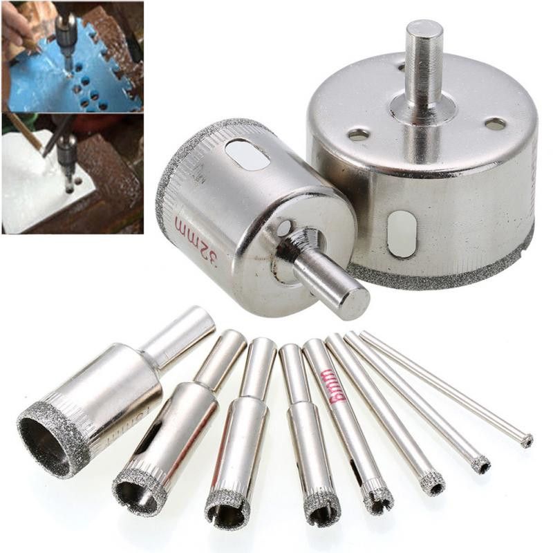 3MM-38MM DIAMOND PLATED TILE CERAMIC MARBLE GLASS CUTTER DRILL BITS HOLE SAW