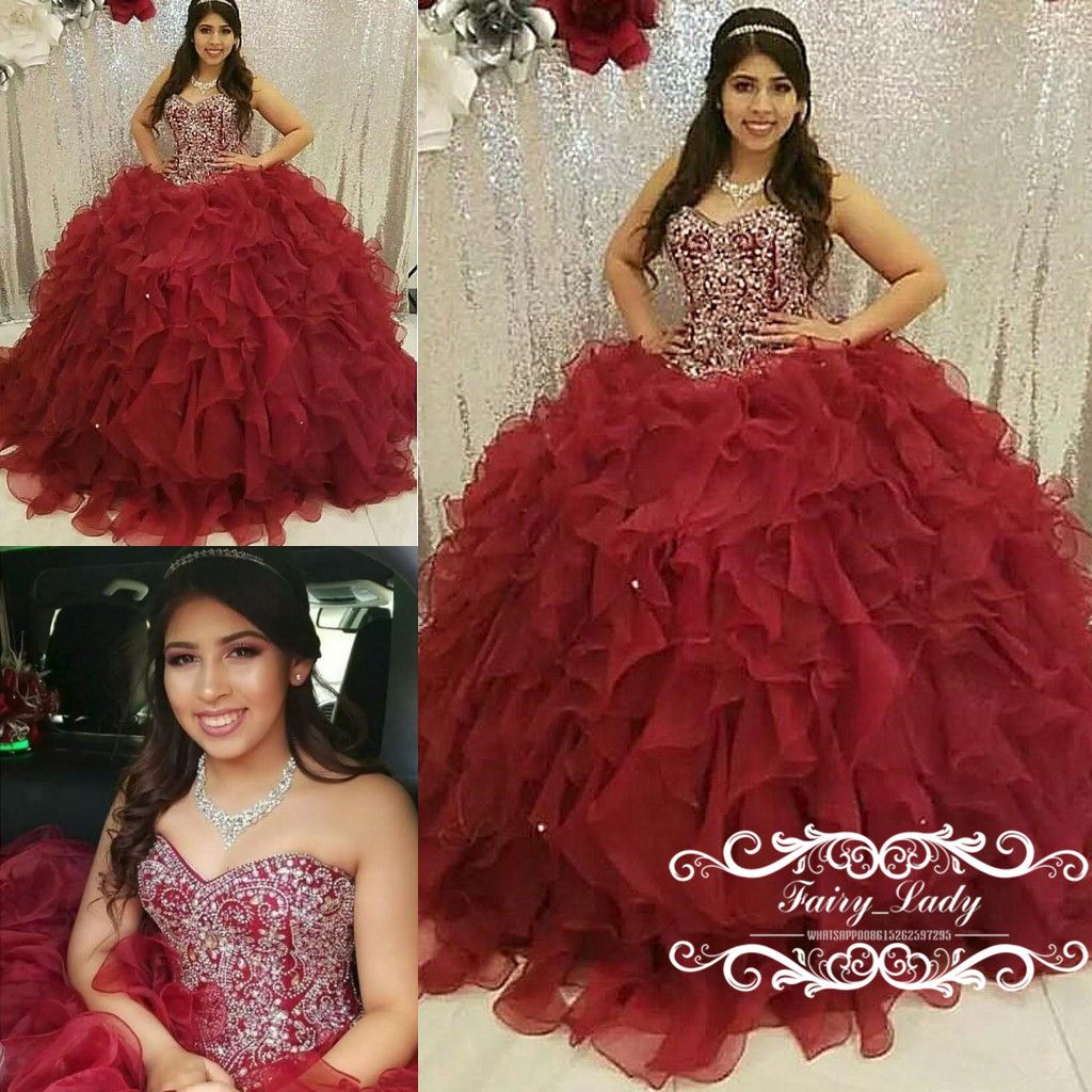 red and silver quinceanera dresses