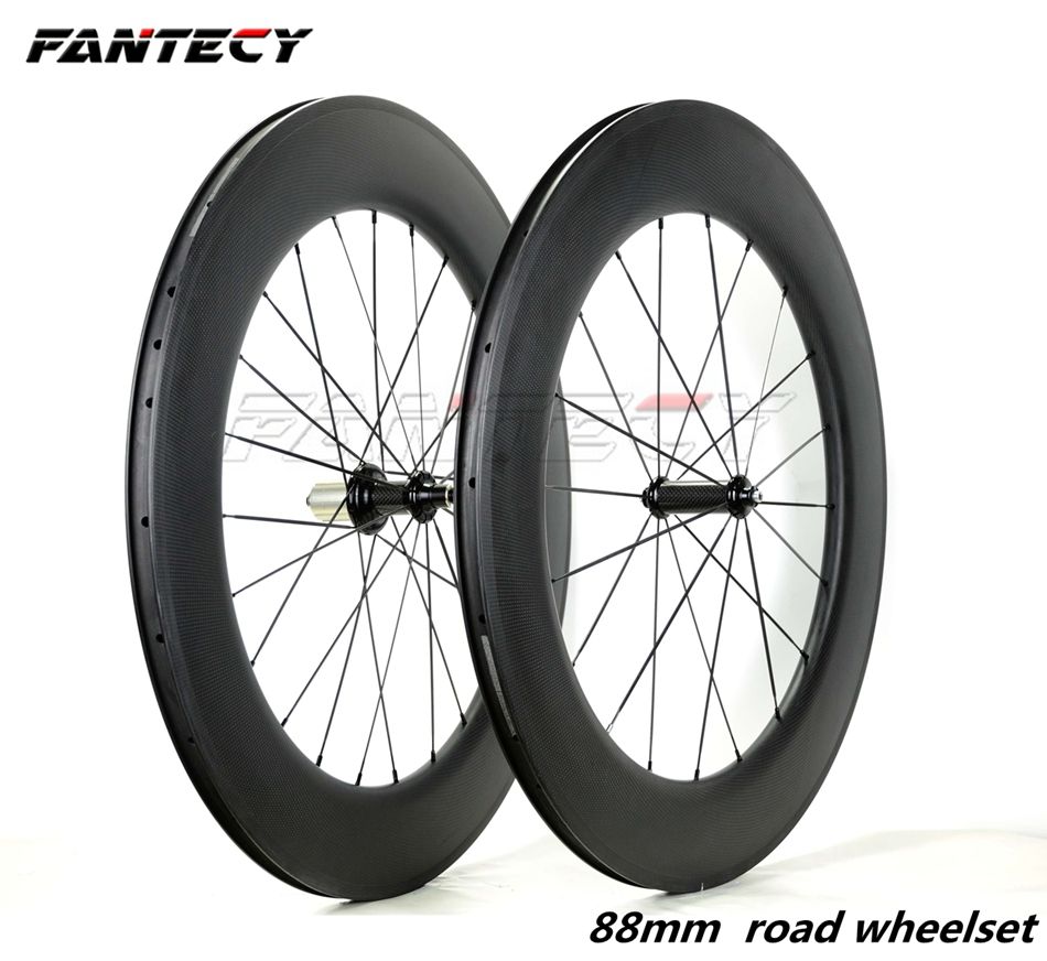 700C 88mm Depth Carbon Wheels 25mm Width Road Bike Wheelset With