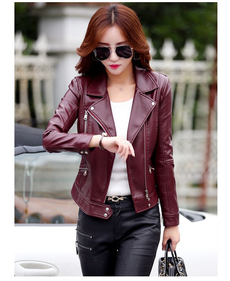 2020 Women Leather Jackets Motorcycle Jackets Coats Outwear Overcoat